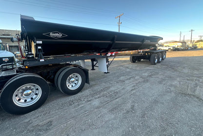 SmithCo Side Dump Trailer | Model SX3-42-34 | Frame Length 42' | Tub Length 34' | Black Tub