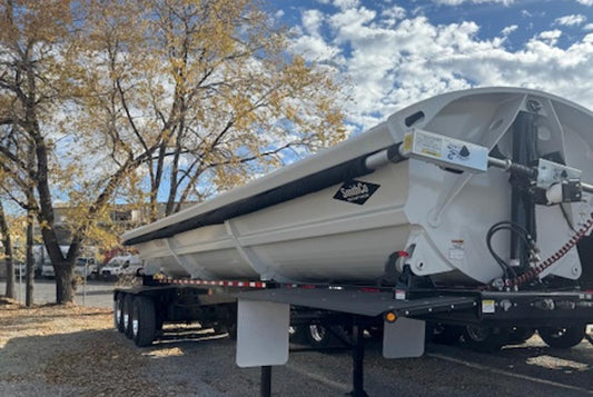 SmithCo Side Dump Trailer | Model SX3-42-34 | Frame Length 42' | Tub Length 34' | White Tub
