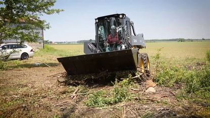 HLA Attachments | 4-in-1 Skid Steer Bucket | Models SBFNO66 To SBFNO84 | Widths 66" To 84" | Heaped Capacity Up To 17.7 cu.ft. | Hydraulic Flow Range 12-18 GPM |For Skid Steer