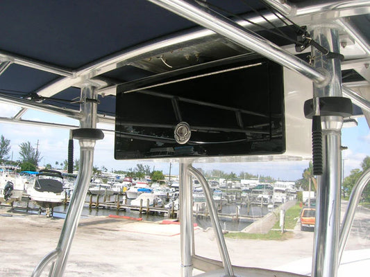RIO MARINE CUSTOMS | Electronics Vault | Rough Water | Model RWEB24B | 24"W x 11"H x 15"D | 3/8" Fiberglass | For Center Console Boats