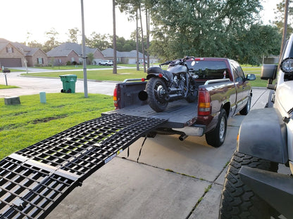Black Widow Heavy-Duty Folding Arched Motorcycle Ramp | Models BW-12040-HD & BW-14440-HD | Size 40" Wide | Capacity 1,500 lb | For Street, Touring & Cruiser Motorcycles