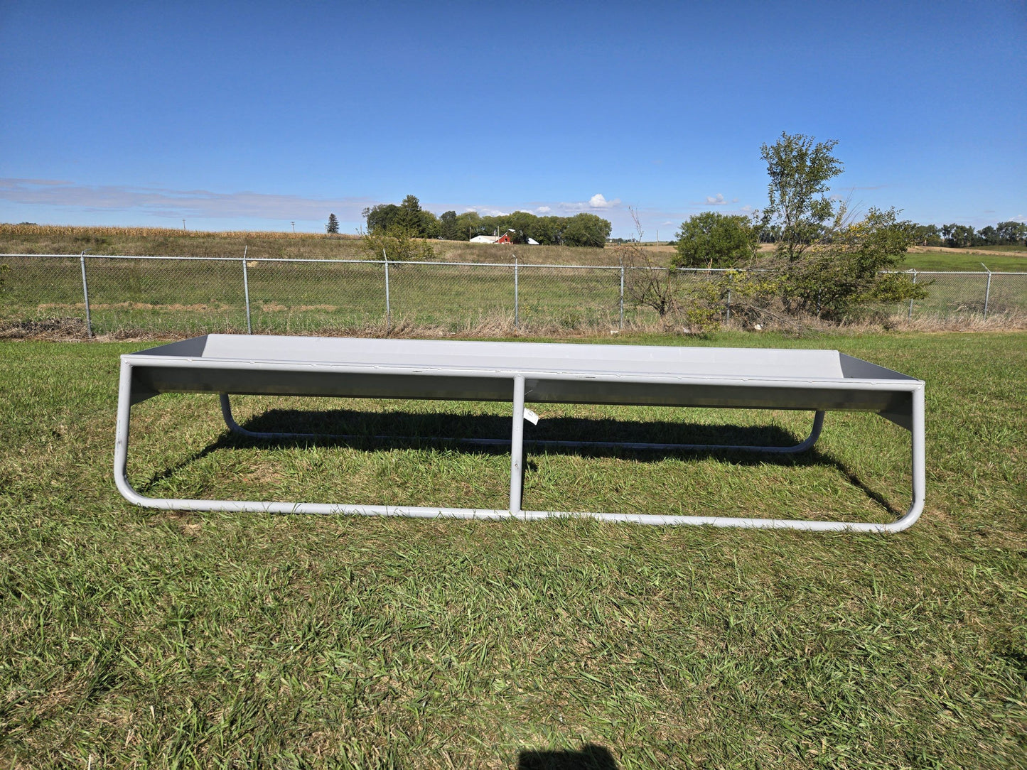 Global Equipment Ranch Boss 10' Bunk Feeder | Models 4‑Leg & Skid | Length 10' | For Livestock Feeding