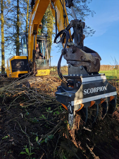 MDE MACHINERY 26.4" TO 75" SCORPION EXCAVATOR GRAPPLE 100% SWEDISH HARDOX STEEL WITH MOUNT & PINS FOR EXCAVATOR