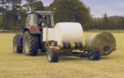 Tanco Round Bale Wrapper | Model D66-A100-EH Autowrap | Width 5' 8" | 25-60 GPM | 40-60 HP | For Skid Steer, Tractor & Loaders