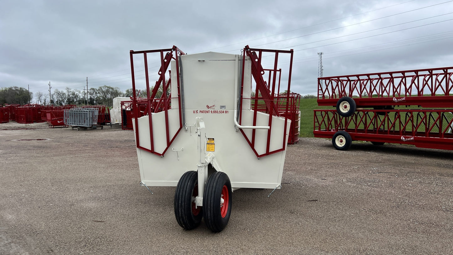 Apache Equipment 160 Creep/Self Feeder | Length 8' | Capacity 160 Bushel | Portable & Skid | Heavy‑Duty Steel & Galvanized Options | For Daily Feeding Pressure