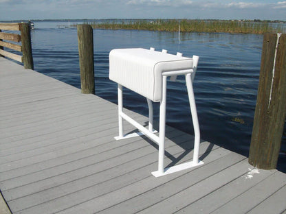 RIO MARINE CUSTOMS | Leaning Post | Model SLLP38-RH | 38" W x 18" D x 34" H | Rod Holders | Functional and Stylish Seating | For Offshore & Inshore Boats