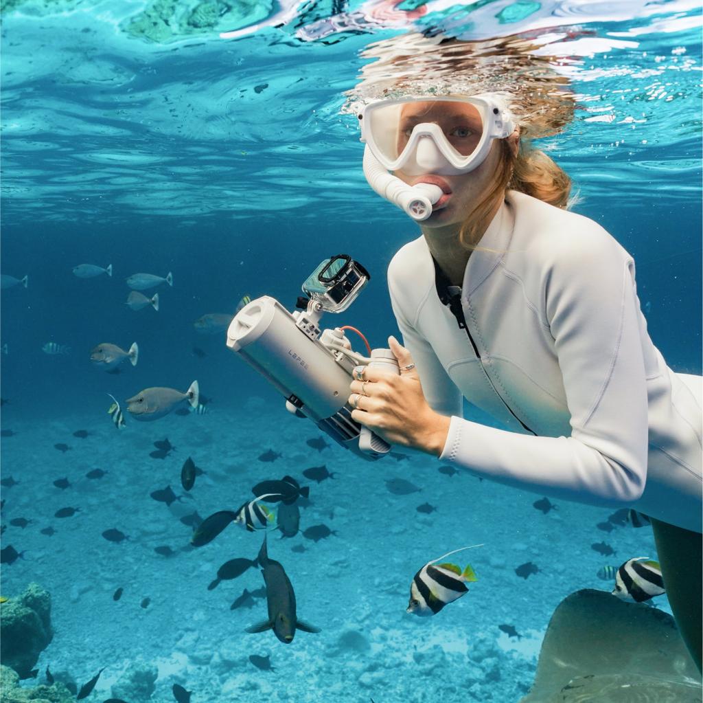 Lefeet Underwater Scooter | Model P1 Lite | Length 10.71" | Thrust 8 kgf | Depth 60m | For Scuba & SUP