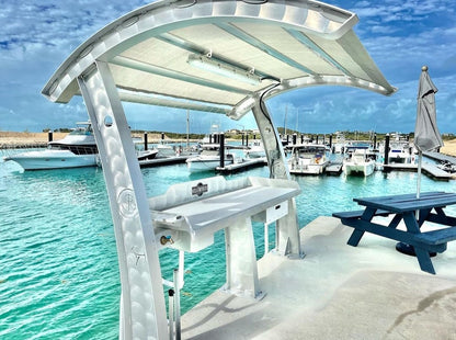 Killer Dock Premium Fish Cleaning Station | Model Slam 7 ½ | Width 90" | Marine-Grade Aluminum & HDPE | For Dock, Seawall & Patio