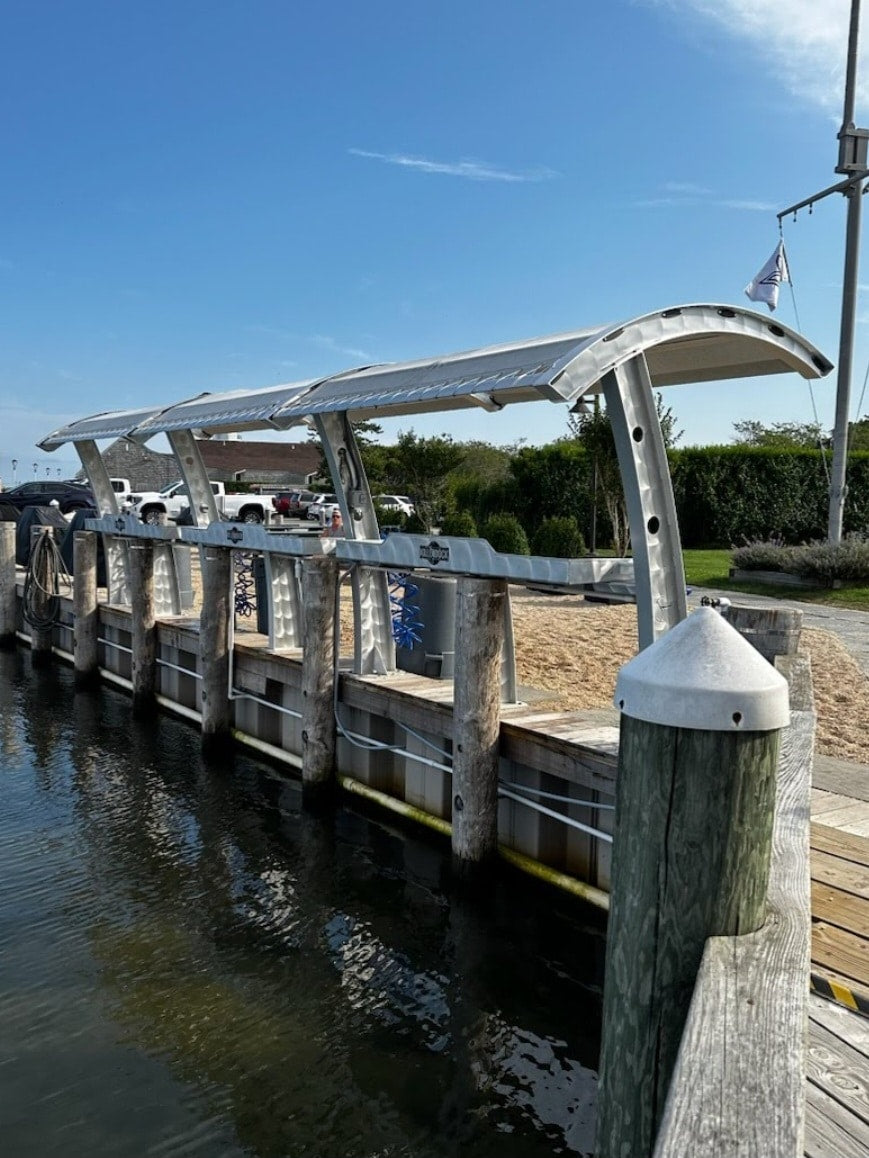 Killer Dock Premium Fish Cleaning Station | Model Slam 7 ½ | Width 90" | Marine-Grade Aluminum & HDPE | For Dock, Seawall & Patio