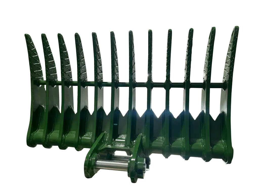 JMA Attachments Brush Rake | Rake Width 70" Inches | Pin Size 65mm | For 10 – 15 Tons Excavators