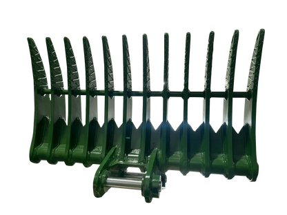 JMA Attachments Brush Rake | Rake Width 70" Inches | Pin Size 65mm | For 10 – 15 Tons Excavators