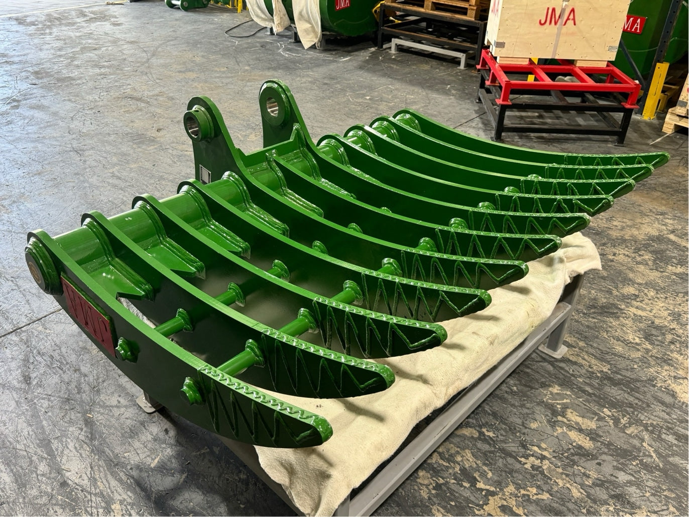 JMA Attachments Brush Rake | Rake Width 70″ Inches | For 15 – 19 Tons Excavators