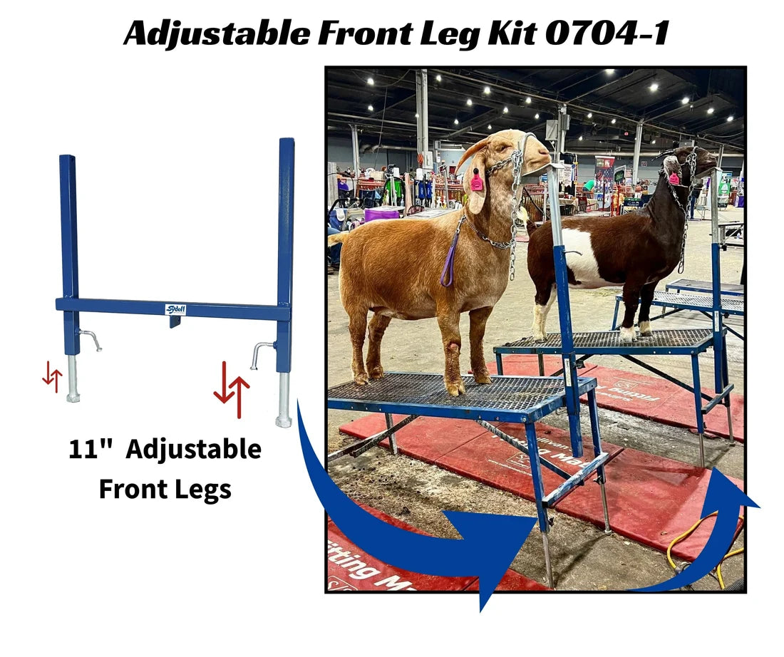 Sydell Adjustable Front Leg Kit | Model 0704-1 | 11" Height | For Sheep & Goat Fitting Stands