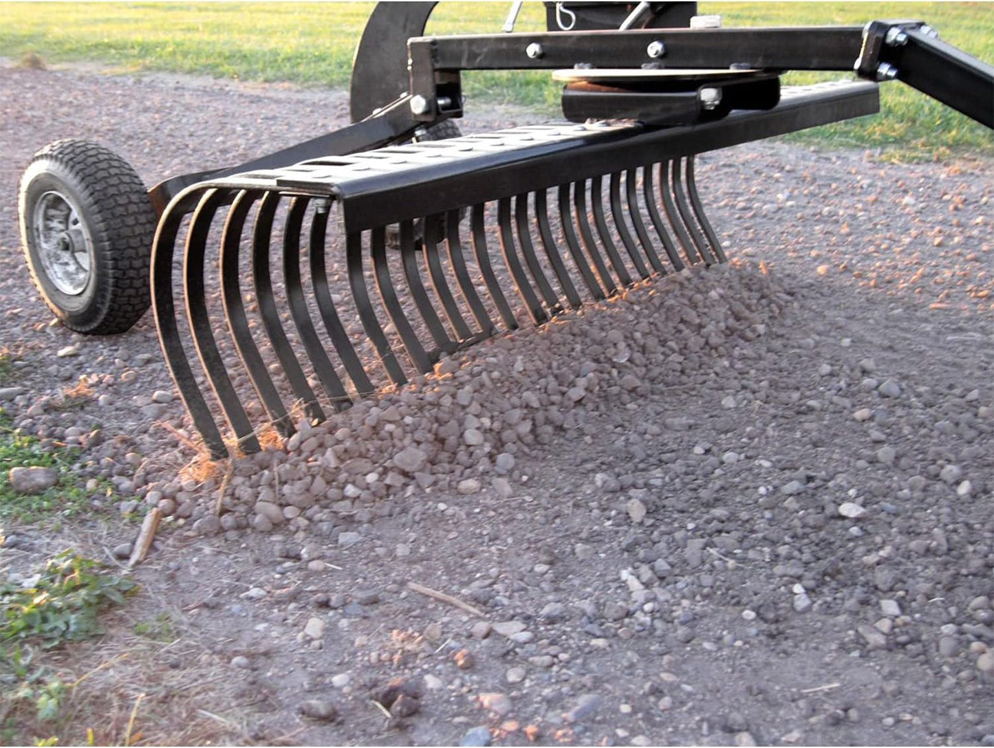 Field Tuff 48" Wide Landscape Rake – Heavy-Duty Steel with 24 Heat-Treated Tines