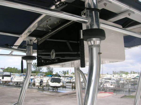 RIO MARINE CUSTOMS | Electronics Vault | Rough Water | Model RWEB24B | 24"W x 11"H x 15"D | 3/8" Fiberglass | For Center Console Boats