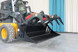 Landy Attachment Rock Grapple Bucket | Width 72" & 84" | 16 GPM | For Skid Steers