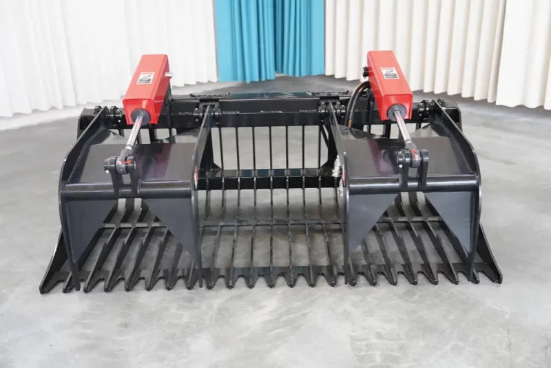 Landy Attachment Rock Grapple Bucket | Width 72" & 84" | 16 GPM | For Skid Steers