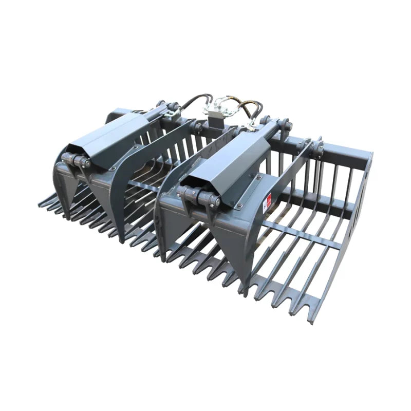 Landy Attachment Rock Grapple Bucket | Width 72" & 84" | 16 GPM | For Skid Steers