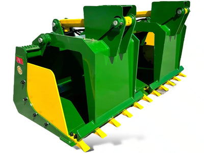 JMA Attachments Heavy Duty Grapple Bucket With Teeth | Grapple Bucket Width 72