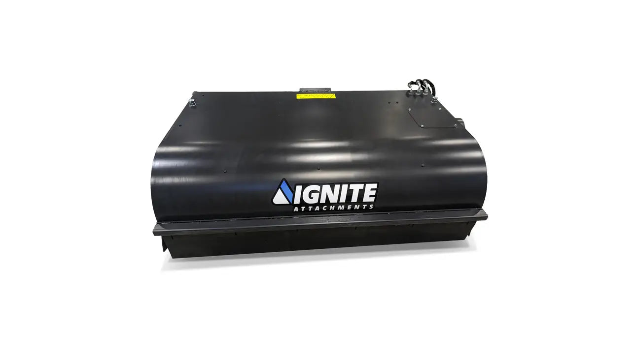 Ignite Attachments Sweeper Bucket | Sweeping Width 72.8" | Bucket Capacity 8.8 Cubic Ft | Hydraulic Flow 15.9-30.4 GPM | For Skid Steers