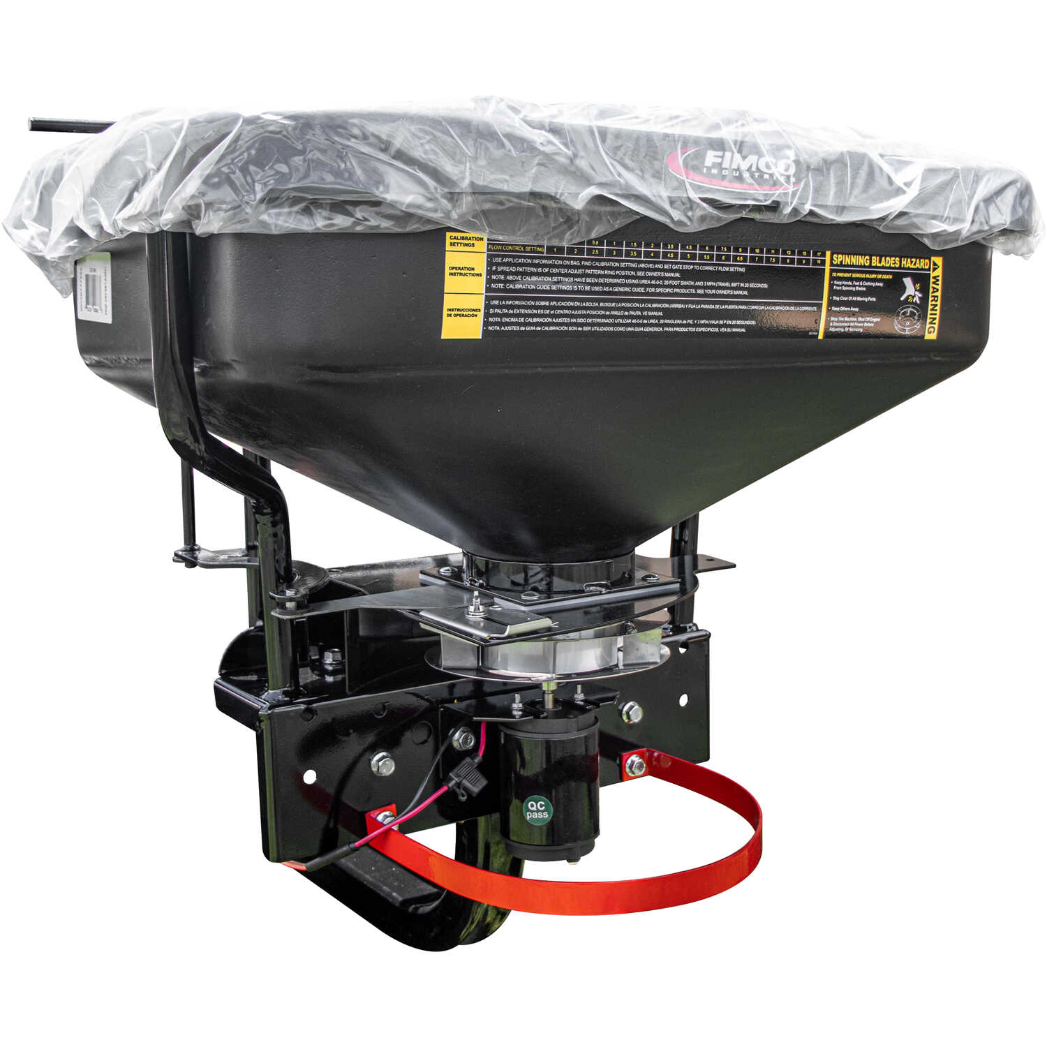 Fimco ATV Dry Material Spreader With Rain Cover and 2˝ Receiver