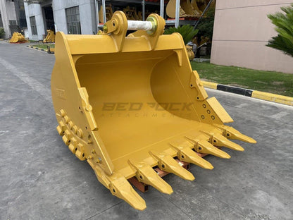 Bedrock Attachments Heavy-Duty Bucket & Adjuster GP | Model EB336DBHD-72-2.36 | Width 72-Inch | Capacity 2.36 CU M | Machine Size 30-40 Tons | For Excavators CAT 336