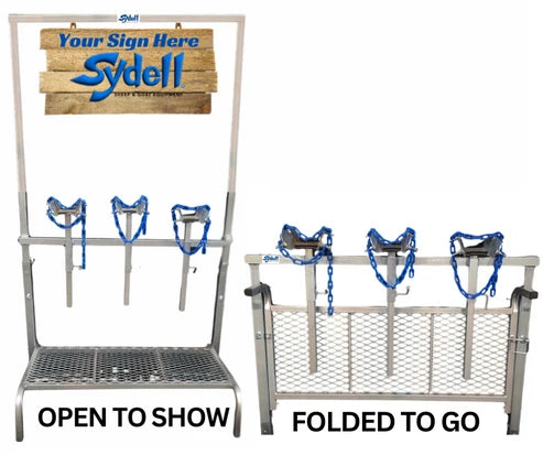Sydell Showman's Best Fold & Go Show Rail | #0739 / #0739S | Adjustable Width | 3 Heads | For Sheep & Goats