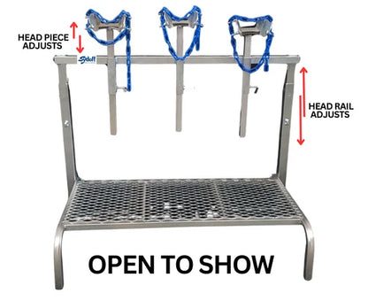 Sydell Showman's Best Fold & Go Show Rail | #0739 / #0739S | Adjustable Width | 3 Heads | For Sheep & Goats
