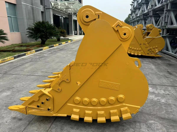 Bedrock Attachments Heavy-Duty Rock Bucket | Model EB350UBHD-73-3.2-7T | Width 73-Inch | Capacity 3.2 CU M | Machine Size 35-50 Tons | For Excavators CAT 350
