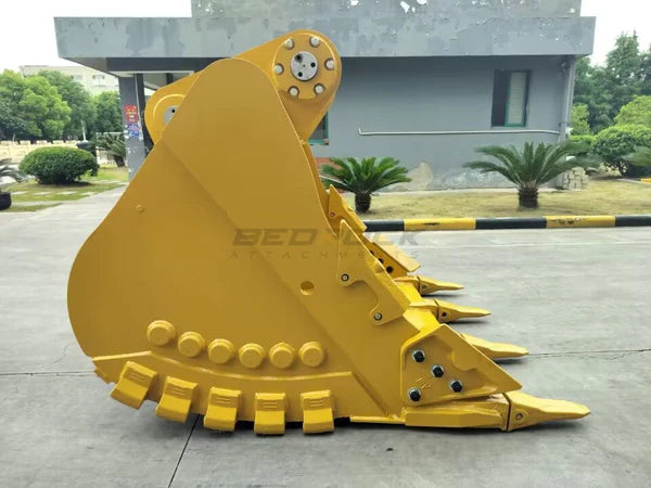 Bedrock Attachments Service Rock Bucket | Model EB350UBHD-73-3.2 | Width 73-Inch | Capacity 3.2 CU M | Machine Size 35-50 Tons | For Excavators CAT 350