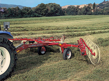 Sitrex 8 and 10 'V' Type Wheel Rake QR Rake 18' to 24'6" Working Width for Tractor