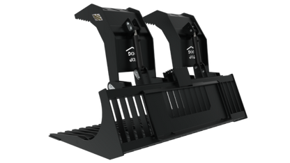 Top Dog Attachments HD Brush Bucket with Grapple | Width 68" to 82" | Weight 937 to 1065 lbs | Oil Flow Range 15 to 25 GPM | For Skid Steer