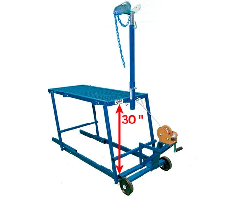 Sydell Winch Blocking Stand | #0755 | 20" Width | 4"-30" Height | For Sheep & Goats