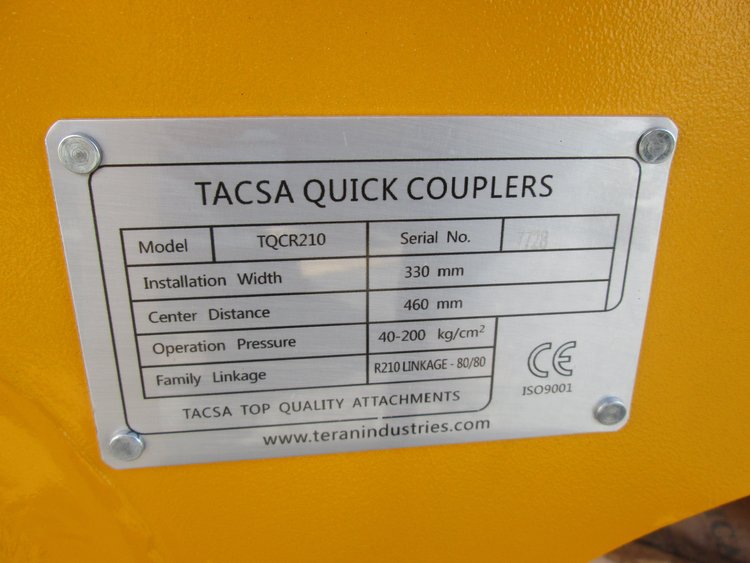 Teran Hyundai Excavator Quick Coupler | Model QCR-210 | Hydraulic Operation | Coupler Width 12" inches | For Excavators