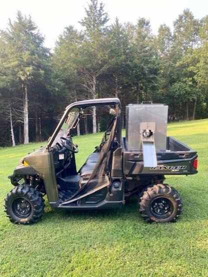 Stull Feeders Auger Livestock Feeders For Range Cudes | Models 300 & 600 LB | 4" Auger | 12V | UTVs & Small Trucks