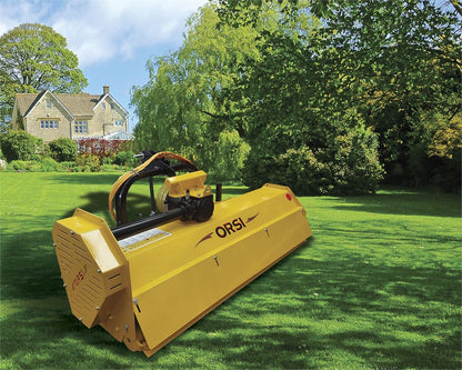 ORSI Flail Mower | Model OPTIMA 155 |  Working Width 61″ | 18–40 HP |  Cutting Capacity 1.5″ | For Tractors