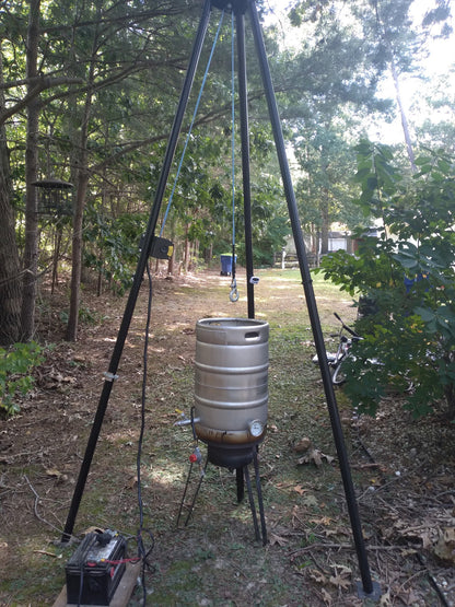 KShot Tripod Game Hoist W/ Gambrel | Model DRC-DTP-V2 | Height 107" | Capacity 500 lb | For Hunting & Field Dressing