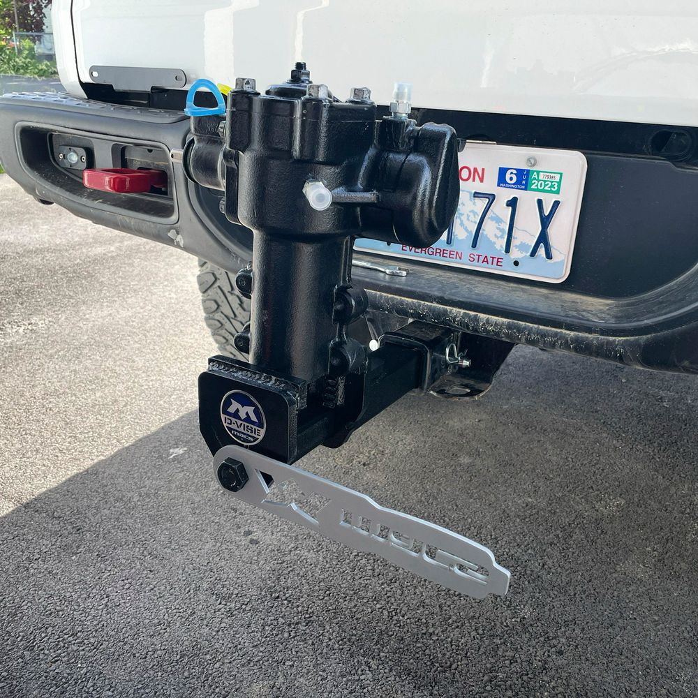 Black Widow D-Vise Hitch-Mounted Bench Vise | Model DV-2IN | Jaw Width 4" Opens to 8" | Manual Operation | 4 To 90+ HP | For 2" Receiver Trucks, Jeeps & UTVs