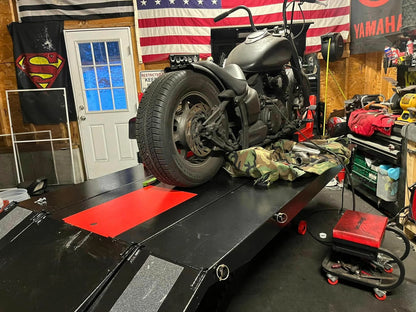 Black Widow Pneumatic ProLift Motorcycle Lift Table with Center Jack | BW-PROLIFT-HDXW | 48" Wide Platform | 1,500 lb. Capacity | For Motorcycle Repair