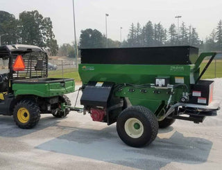 TurfTime Topdresser | Model TT-2410-TT-2430 | With 36"-48" (Top) & 25" (Bottom) | Hopper Capacity 1-3.5 yds | Horsepower 30-50 HP | For Tractors