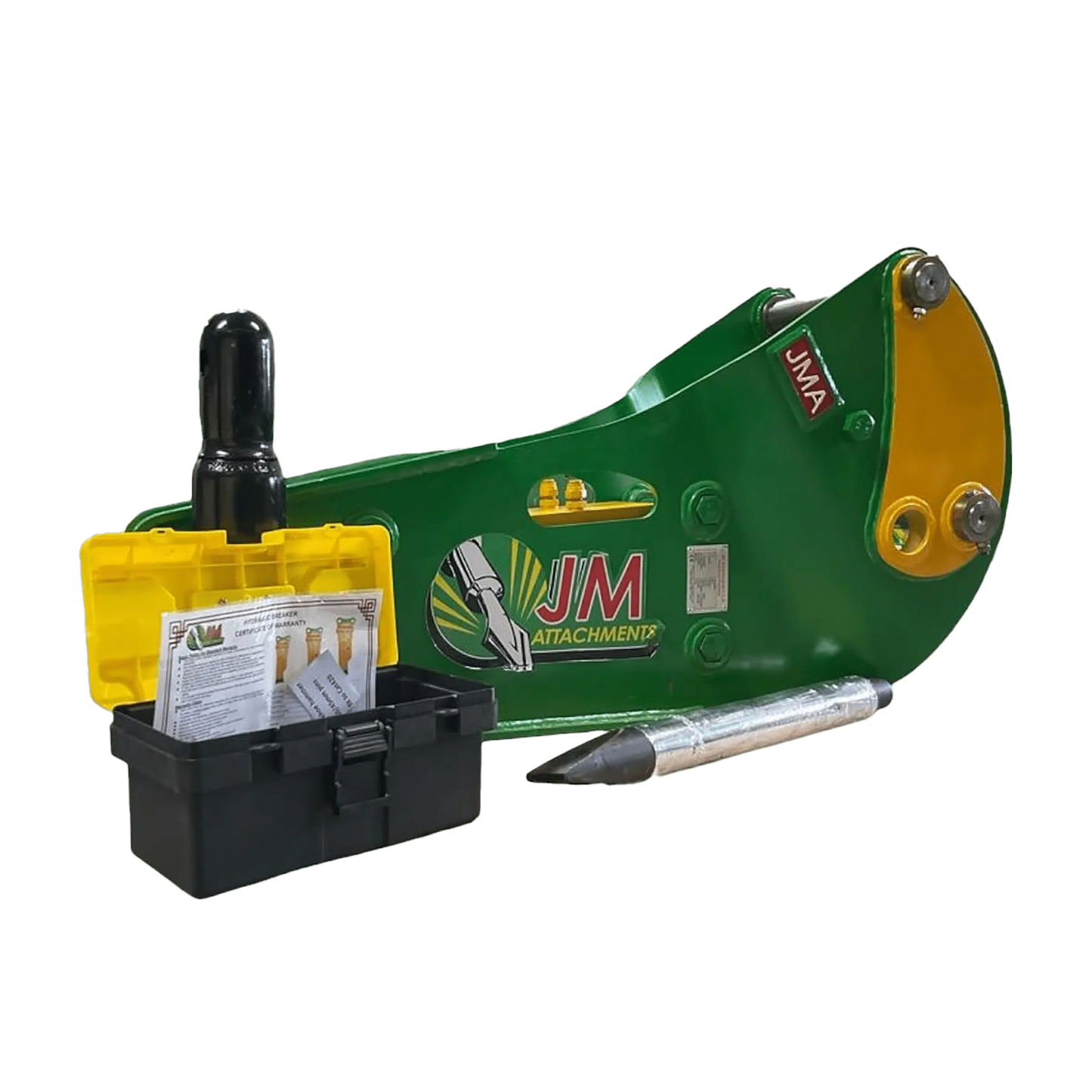 JMA Attachments Hydraulic Hammer | Pin Size 45mm, 50mm & 55mm | Energy Class 800 Joules | For Backhoe Loaders