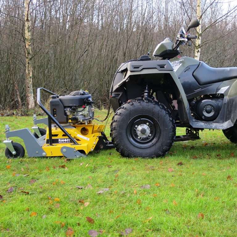 RAMMY 48" ATV LAWN MOWER 120 WITH HARDENED FLAIL STYLE GRASS BLADES & 344cc ENGINE