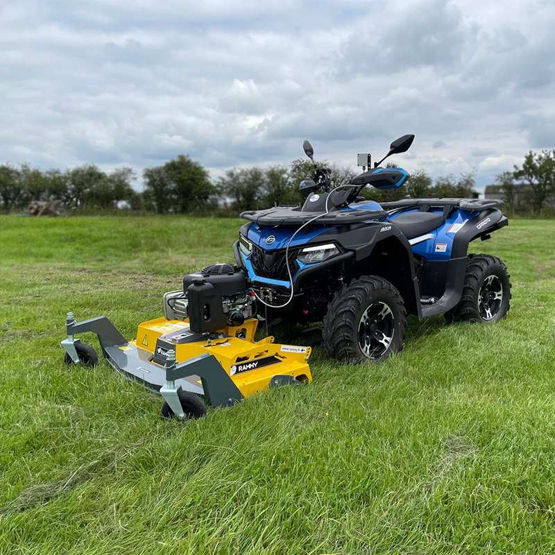 RAMMY 48" ATV LAWN MOWER 120 WITH HARDENED FLAIL STYLE GRASS BLADES & 344cc ENGINE