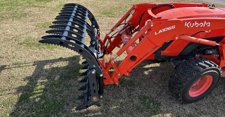 Farm-MAXX 62"-68" and 74" Heavy Duty Rake Grapple With Hydraulic Cylinder | Upto 60-80 HP | For Tractor