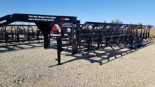 Industrias America Double Dump Hay Trailer | Model 16x4 (Hydraulic Double Dump) | Cradle Length 31.5' | Pull Type
