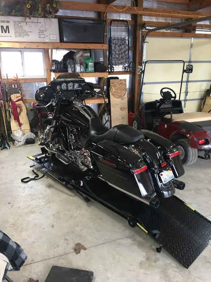 Black Widow Essential Motorcycle Shop Kit | Model BW-SK-E | Platform Dimensions 78" x 47" | Lift Height Up To 30" | Capacity 1,000 lb | For Street, Touring & Cruiser Bikes