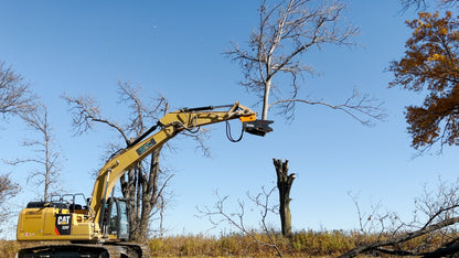 MDE Machinery Tree Shear With Buncher & Tilt |  6" To 21.5" Cutting Capacity | For Excavator