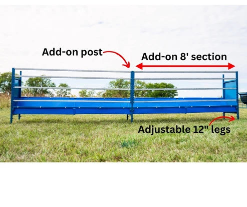 Sydell Fenceline Feeder Add-On | #0816HP / #0818HP | Height 42" To 50" | Length 49" | Width 25 1/2" | For Sheep & Goat