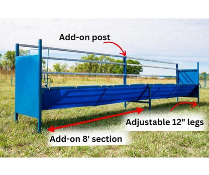 Sydell Fenceline Feeder Add-On | #0816HP / #0818HP | Height 42" To 50" | Length 49" | Width 25 1/2" | For Sheep & Goat
