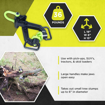 Brush Grubber™ HD Tree & Stump Remover | Xtreme Plus (BG‑20) | Capacity 6" Diameter